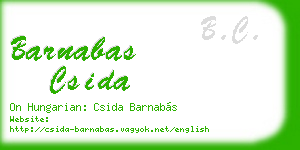 barnabas csida business card